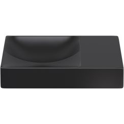 Clou Vale Waschbecken 38x19 cm rechteckig Klassisch-Aufsatzwaschbecken schwarz matte CL/03.30161.R