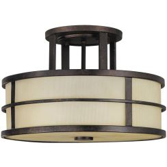 Elstead Lighting Fusion Deckenlampe 3x60 W braun FE-FUSION-SF