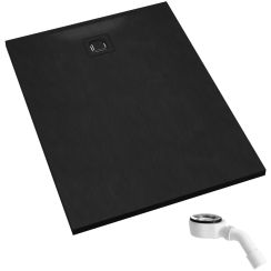 Schedpol Majestic Black Stone Rechteckige Duschwanne mit Siphon 120x80 cm schwarz 3.3508/C/ST-M6/C