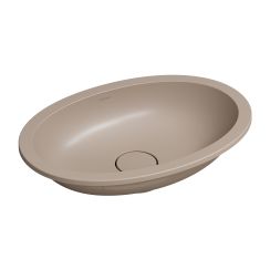 Omnires Shell M+ Waschbecken 48x31 cm oval Unterbauwaschbecken braun/beige matte SHELL480UPDB