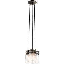 Elstead Lighting Brinley Pendelleuchte 3x60 W braun KL-BRINLEY3-OZ