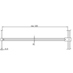 Ravak Walk-In Wall Verbindungselement GWD01000E008