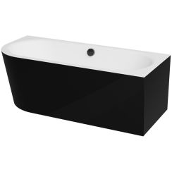 Besco Avita A-Line B&W Eckbadewanne 169x75 cm rechtsseitig schwarz #WAA-17ABPCN