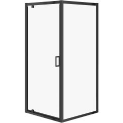 Cersanit Arteco dusche 80x80 cm quadratisch schwarz Matte/durchsichtiges Glas S913-015