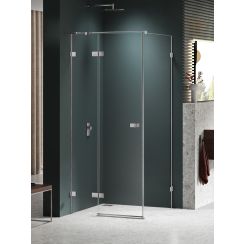New Trendy Avexa Nickel Brushed dusche 120x120 cm quadratisch nickel gebürstet/durchsichtiges Glas EXK-8500