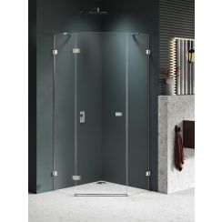 New Trendy Avexa Nickel Brushed Duschkabine 80x80 cm nickel gebürstet/durchsichtiges Glas EXK-8556