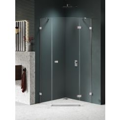 New Trendy Avexa Nickel Brushed Duschkabine 80x80 cm nickel gebürstet/durchsichtiges Glas EXK-8557