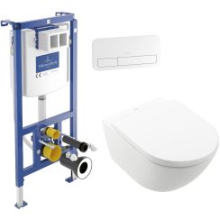 Satz zestaw miska z deską Villeroy & Boch Subway 3.0 4670TS01, unterputzrahmen Villeroy & Boch ViConnect 92242700, 92249068