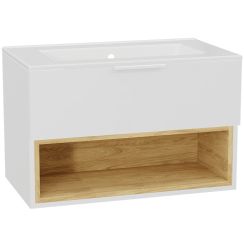 Set Waschtischunterschrank Korpus Excellent Tuto 2.0 MLEX.2171.800.WHBL, Waschbecken Excellent As CEEX.3617.800.WH, MLEX.2151.800.02.WH