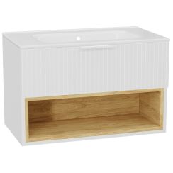 Set Waschtischunterschrank Korpus Excellent Tuto 2.0 MLEX.2171.800.WHBL, Waschbecken Excellent Pik CEEX.6517.800.WH, MLEX.2151.800.03.WH