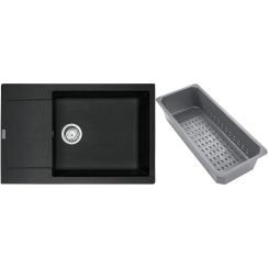 Franke Maris Granitspüle mit Abtropfeinsatz 78x50 cm grau/graphit/onyx 114.0741.975