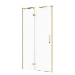 Cersanit Larga Duschtüren 100 cm aufklappbar gold Matte/durchsichtiges Glas S164-067
