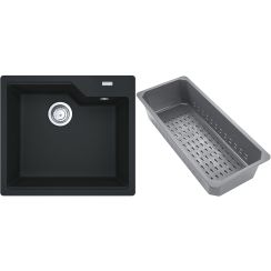 Franke Urban Granitspüle mit Abtropfeinsatz 56x50 cm grau/graphit/onyx 114.0741.980