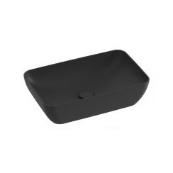 Ravak Uni Slim Waschbecken 50x31 cm rechteckig Aufsatzwaschbecken schwarz matte XJX0D150000