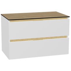 Set Waschtischunterschrank Korpus Excellent Tuto 2.0 MLEX.2172.800.WHBL, Waschtischplatte Excellent Tuto 2.0 MLEX.2116.800.BL, MLEX.2151.800.01.WH