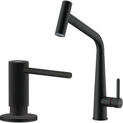 Set Küchenarmatur Franke Icon 115.0625.190, Flüssigkeitsspender Franke Active SM 119.0547.906