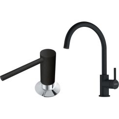 Set Küchenarmatur Franke Lina 115.0626.019, Flüssigkeitsspender Franke Comfort 112.0652.763