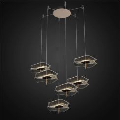 Altavola Design Mariposa Pendelleuchte 6x36 W transparent-roségold LA102/CO6
