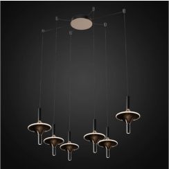 Altavola Design Spinoza Pendelleuchte 6x54 W transparent-gold LA120/CO6