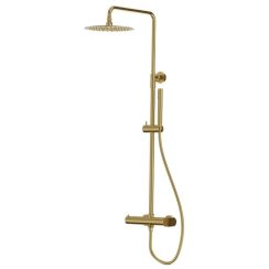 LaVita Spark Duschset Wandmontage mit Kopfbrause gold 5900378342311