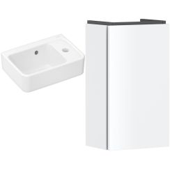 Set Badschrank Hansgrohe Xilesa E 54244700, Waschbecken Hansgrohe Xanuia Q 60129450