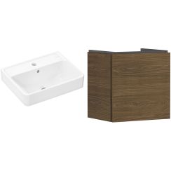 Set Unterschrank Hansgrohe Xilesa E 54247550, Waschbecken Hansgrohe Xanuia Q 61008450