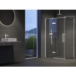 Ravak Cool! Duschwand 90 cm weiß Matte/durchsichtiges Glas X9VV70E00Z1