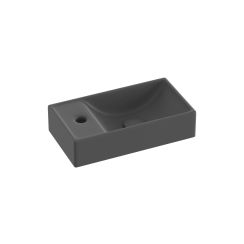 Ravak Veda Waschbecken 40.8x22.2 cm rechteckig Klassisch anthrazit matte XJXL3240000