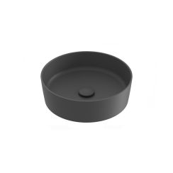 Ravak Uni Slim Waschbecken 40x40 cm rund Aufsatzwaschbecken anthrazit matte XJX03140001