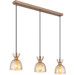Globo Lighting Massey Pendelleuchte 3x40 W bernstein 15769A-3