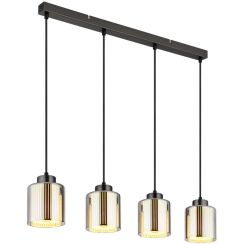 Globo Lighting Felicia Pendelleuchte 4x60 W schwarz-chrom 16056-4H