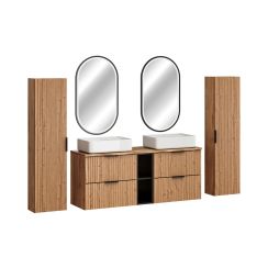 Satz spiegel Comad Apollo 2 LUSTRO LED CZARNE APOLLO 2 900X500, kabinett Comad Adel Oak ADEL OAK 82-60-B-2S, ADEL OAK 80-01-B-1D, NATURE WOTAN 89-140-46 M, UM-6289MAGIC50DP, XILO BLACK 81-01-A
