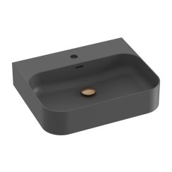 Ravak Ceramic Waschbecken 55.3x45.2 cm rechteckig Klassisch anthrazit matte XJX03155005