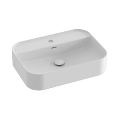 Ravak Ceramic Waschbecken 55x40 cm rechteckig Aufsatzwaschbecken weiß glanz XJX0E155005