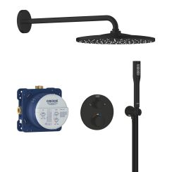 Grohe Precision Badewannen- und Duscharmatur Unterputz mit Thermostat schwarz 348802430