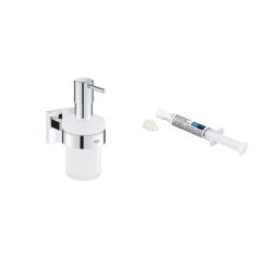 Set Seifenspender Grohe Start Cube 41098000, Kleber Grohe QuickGlue 41127000