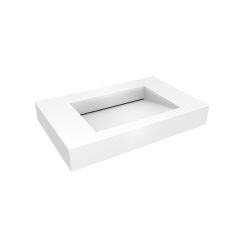 Oltens Stila Waschbecken 90x45 cm rechteckig Klassisch weiß glanz 40002000