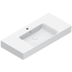 Catalano New Premium Waschbecken 100x47 cm rechteckig Klassisch-Möbel-Aufsatzwaschbecken weiß glanz 0221011001