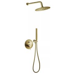Ferro Ciriculus duschset Unterputz mit Regenbrause gold BCK7PBG-SET1-S