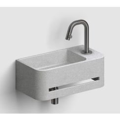 Clou InBe Waschbecken 43x23 cm rechteckig Klassisch grauer Stein matte IB/03.71030.02.01.R 