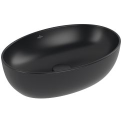 Villeroy & Boch Artis Waschbecken 48x32.5 cm oval Aufsatzwaschbecken schwarz matte 438848R7