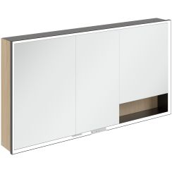 Villeroy & Boch My View+ Badschrank 140x16.8x75 cm Spiegelschrank schwarz-eiche B48114VJ