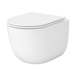 Cersanit Remo WC-Becken mit Absenkautomatik-Sitz hängend Spülrandlos mit Wirbelspülung weiß Glanz S4035-001