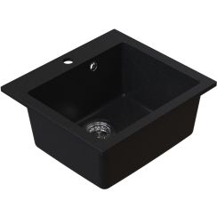 Ruvetti Ditto Granitspüle 49x45 cm schwarz 3001D_BC50_W