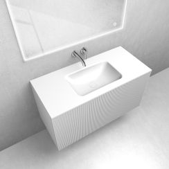 Set Badschrank Oltens Lun 60029000, Waschbecken Oltens Kalla 40208000