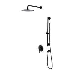 Omnires Y Duschset Unterputz mit Kopfbrause schwarz SYSY47BL