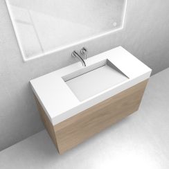 Set Waschbecken Oltens Stila 40003900, Badschrank Oltens Lun 60034060