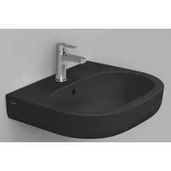 Ceramica Dolomite Waschbecken 60x48 cm oval Klassisch schwarz matte D461281