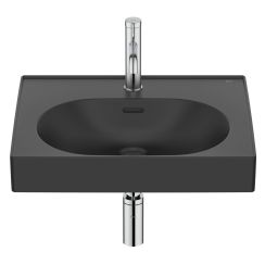 Roca Meridian Waschbecken 55x46 cm rechteckig Klassisch-Möbel schwarz matte A327741080