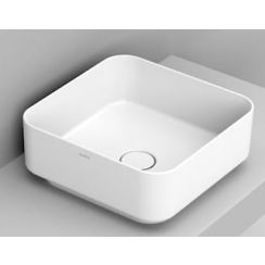 Ceramica Dolomite Noemi Waschbecken 40x40 cm quadratisch Aufsatzwaschbecken weiß glanz D311701